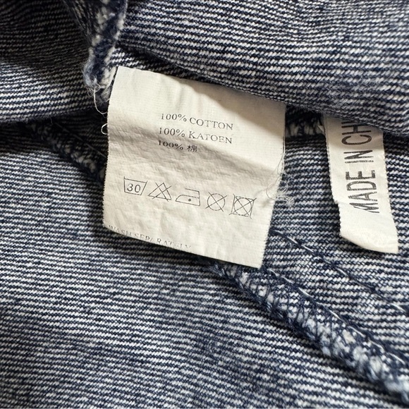 Vintage Lapagayo Holland Women's M Denim Jacket Full Zip Embroidered 90's - Picture 9 of 10